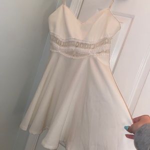 Choies White/Cream Mini Short Dress